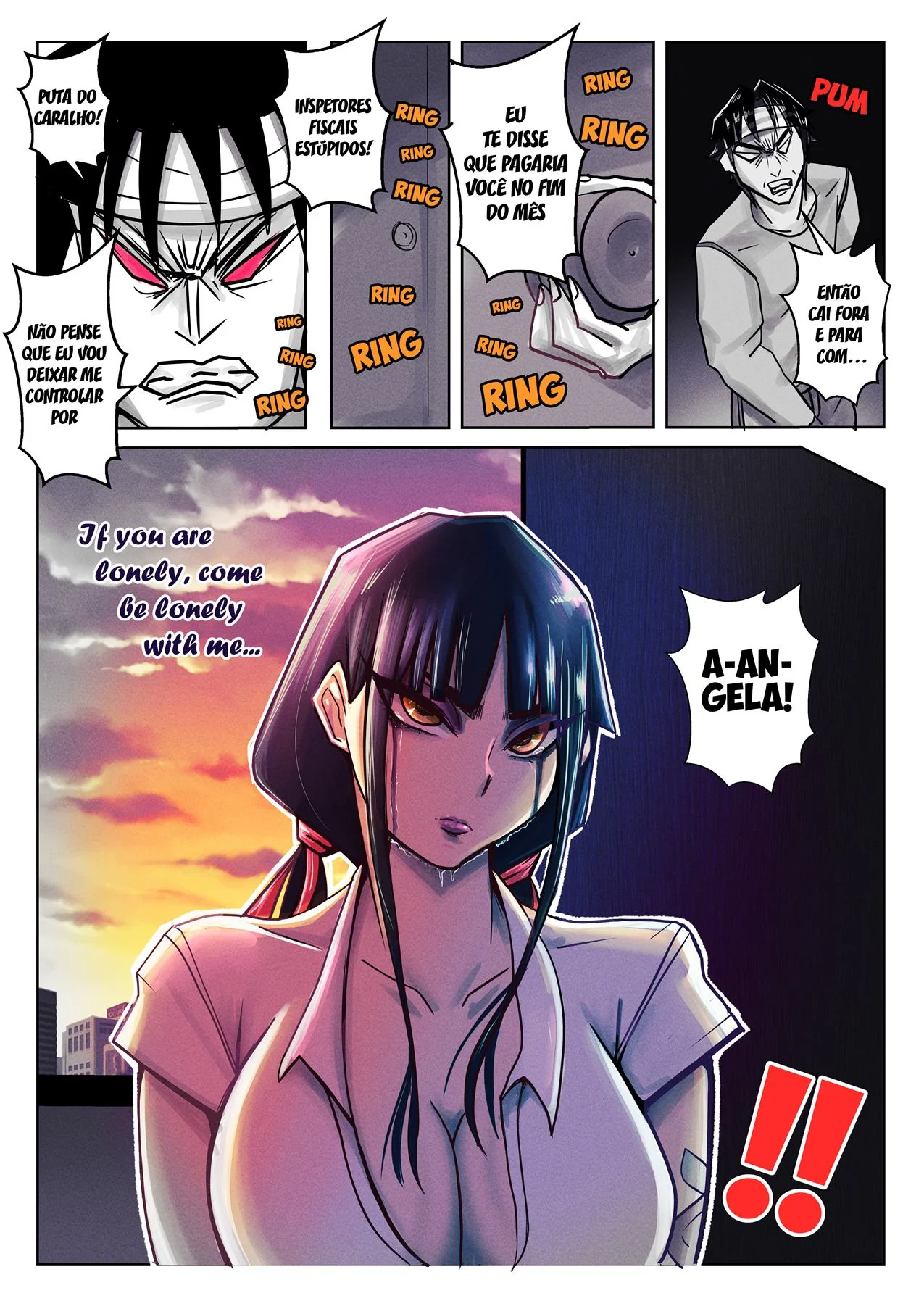 Nerd Sortudo Trepa com a Mais Gostosa do Colégio e é Flagrado Pela Admiradora Secreta em Hentai HQ Brasileiro!