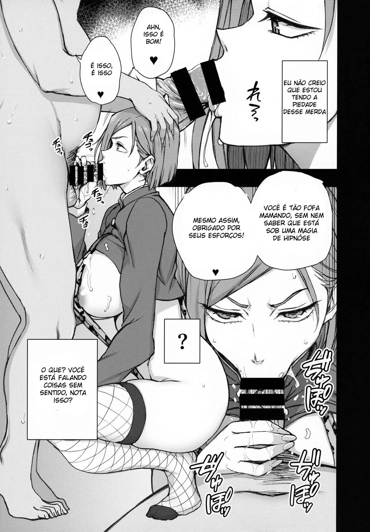 Nobara se torna a piranha do cara que a enche de porra em hentai HQ