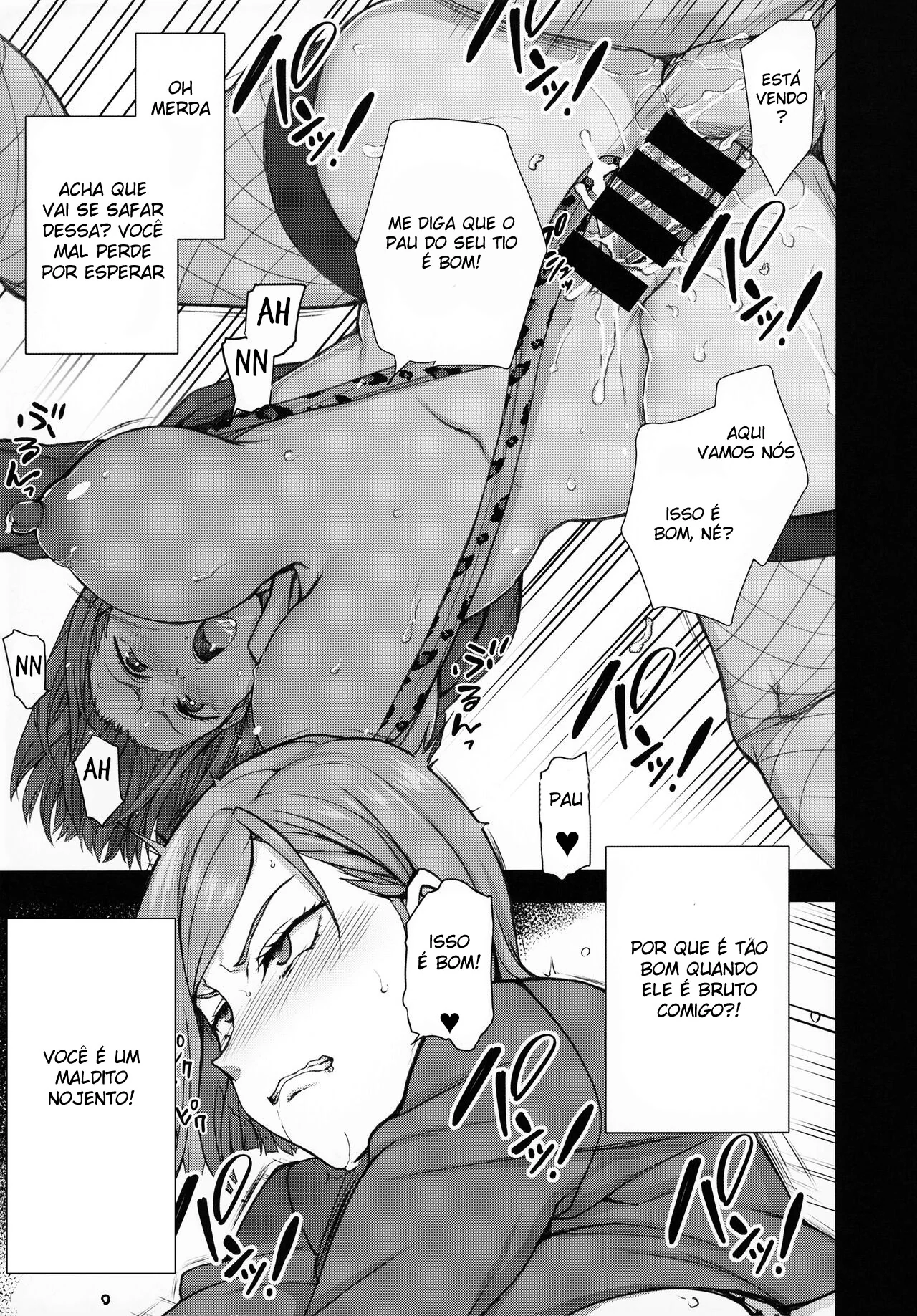 Nobara se torna a piranha do cara que a enche de porra em hentai HQ