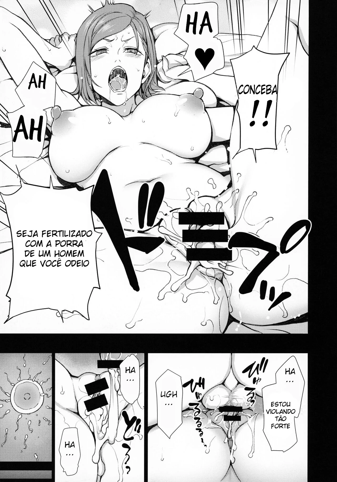 Nobara se torna a piranha do cara que a enche de porra em hentai HQ