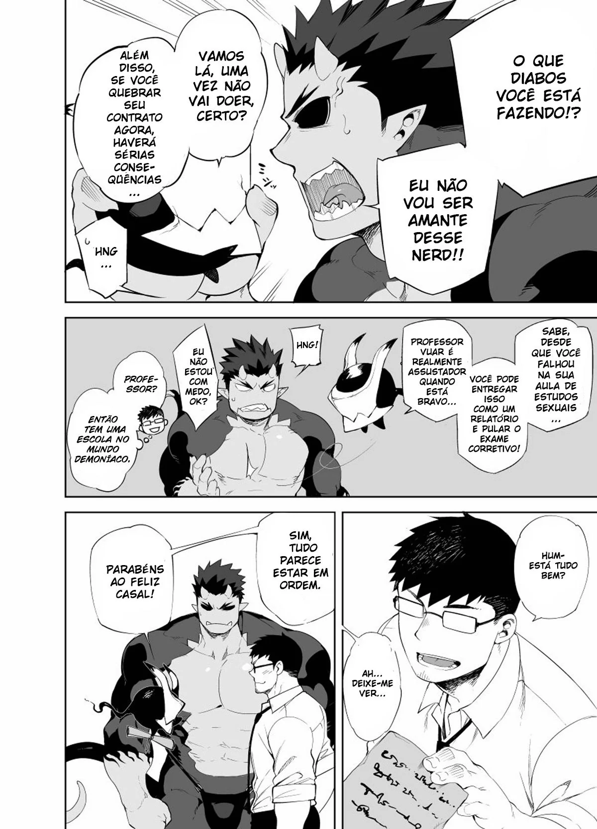 O feitiço da piranha - Tsutomu e sua pica sortuda em HQ Brasileiro de hentai