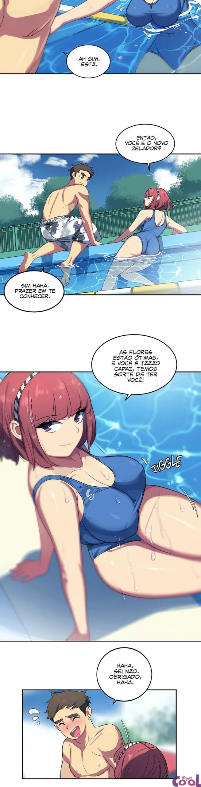 O Zelador Safado da Piscina Feminina: Fodendo as Piranhas Depois do Mergulho" em Hentai HQ Brasileiro