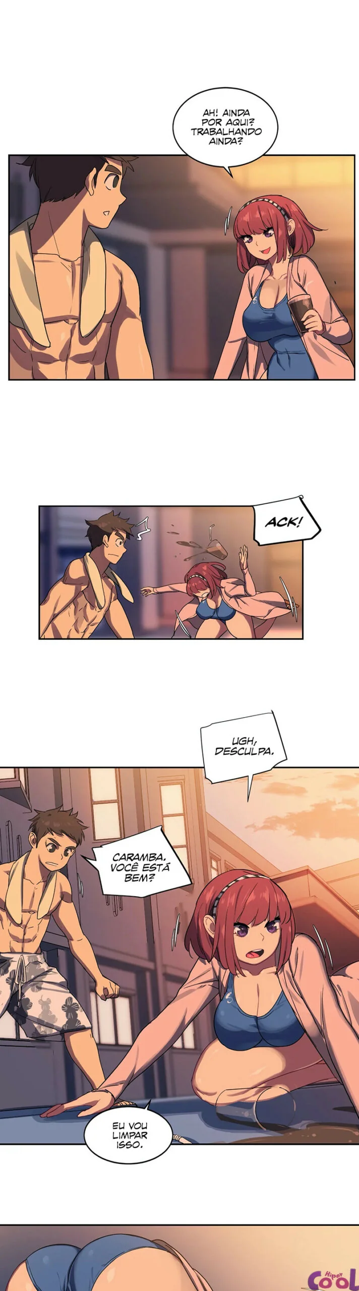 O Zelador Safado da Piscina Feminina: Fodendo as Piranhas Depois do Mergulho" em Hentai HQ Brasileiro