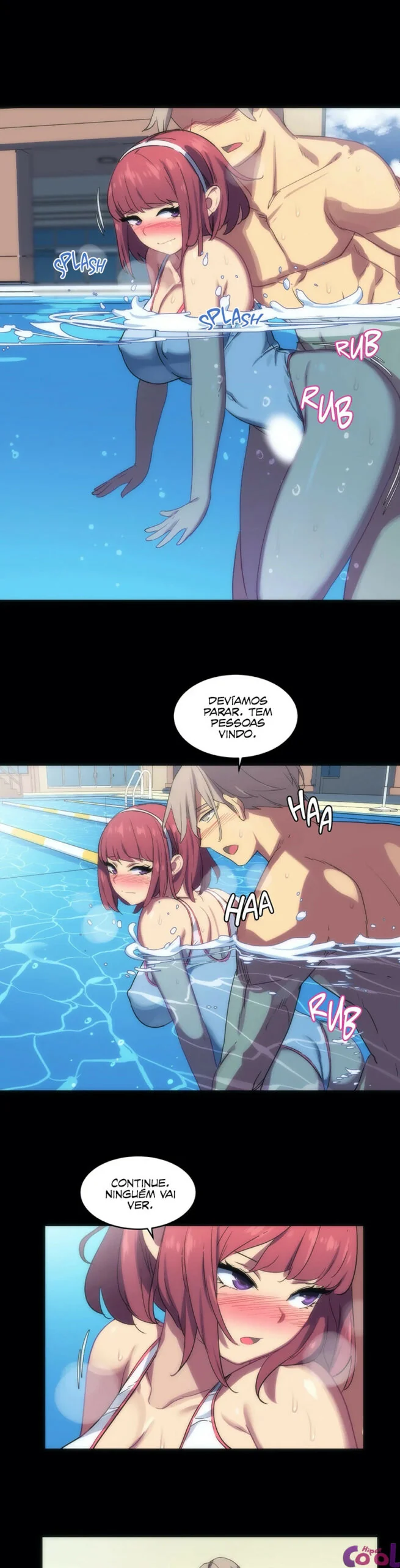 O Zelador Safado da Piscina Feminina: Fodendo as Piranhas Depois do Mergulho" em Hentai HQ Brasileiro