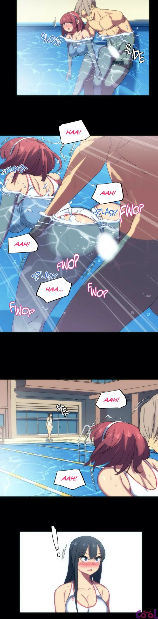 O Zelador Safado da Piscina Feminina: Fodendo as Piranhas Depois do Mergulho" em Hentai HQ Brasileiro