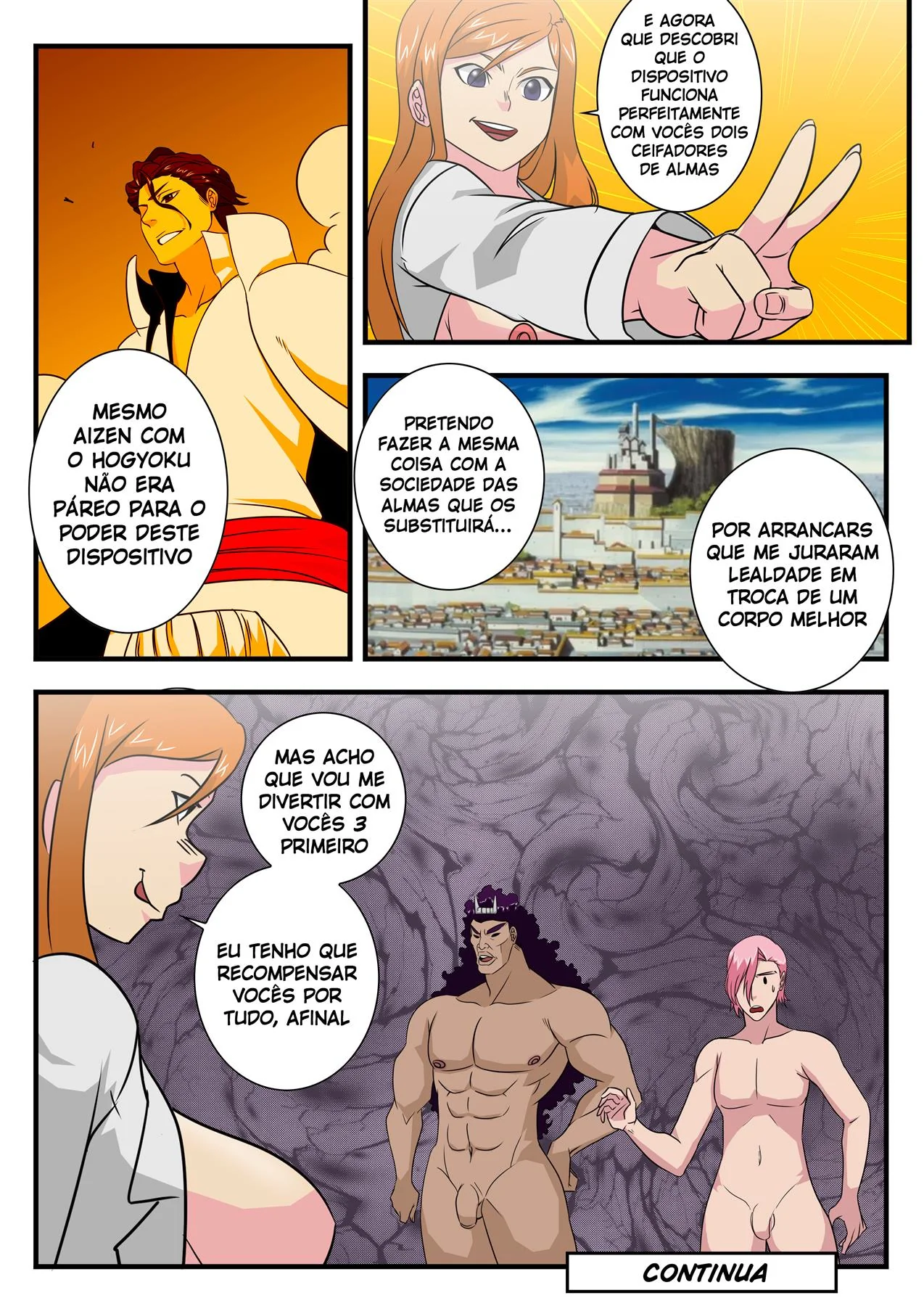 Orihime e Ichigo se entregam à safadeza em Bleach A What If Story Cp.5.5 - HQ Brasileiro