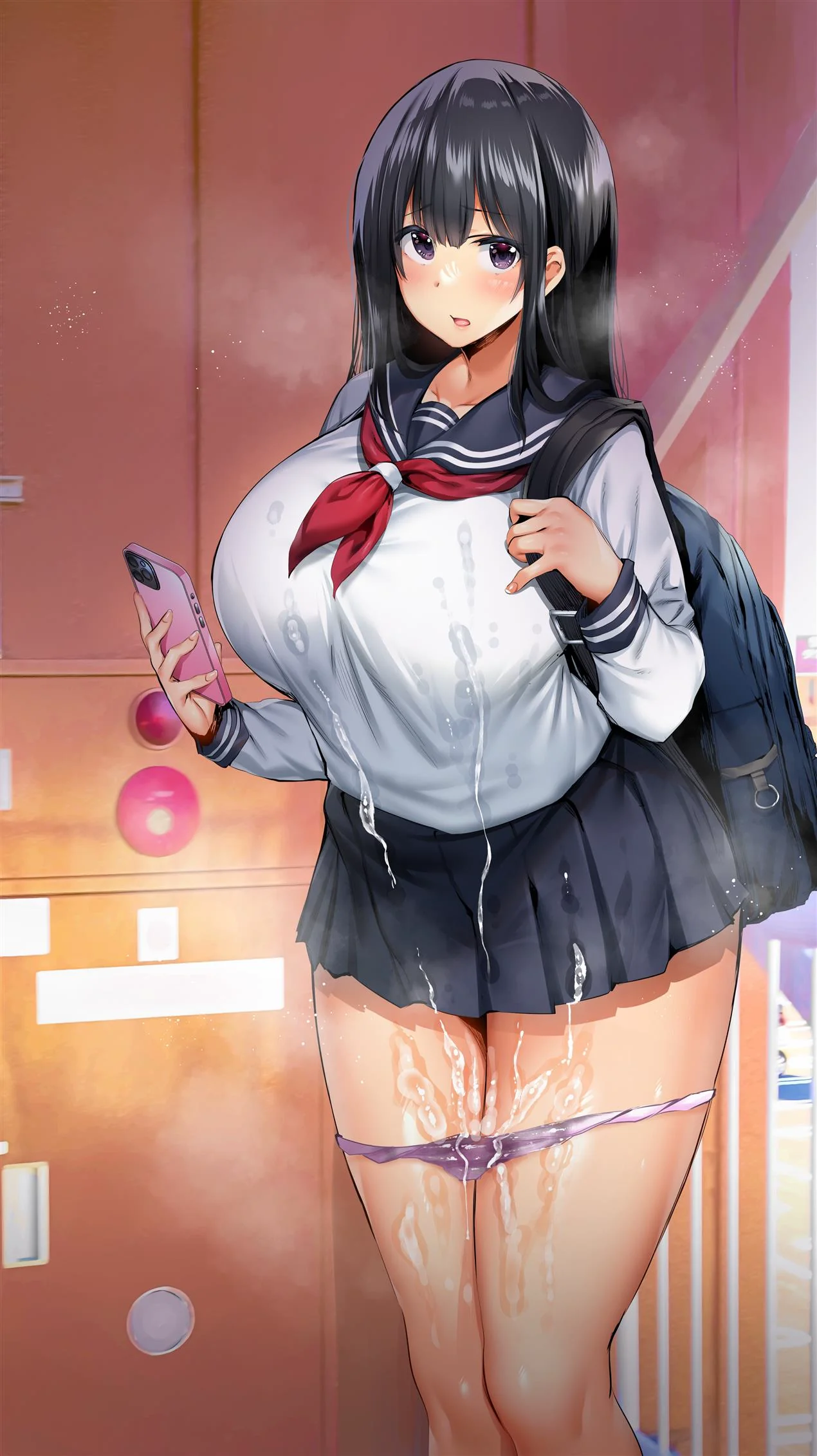 Pai de família dá um trato na colegial piranha em Hentai HQ Brasileiro