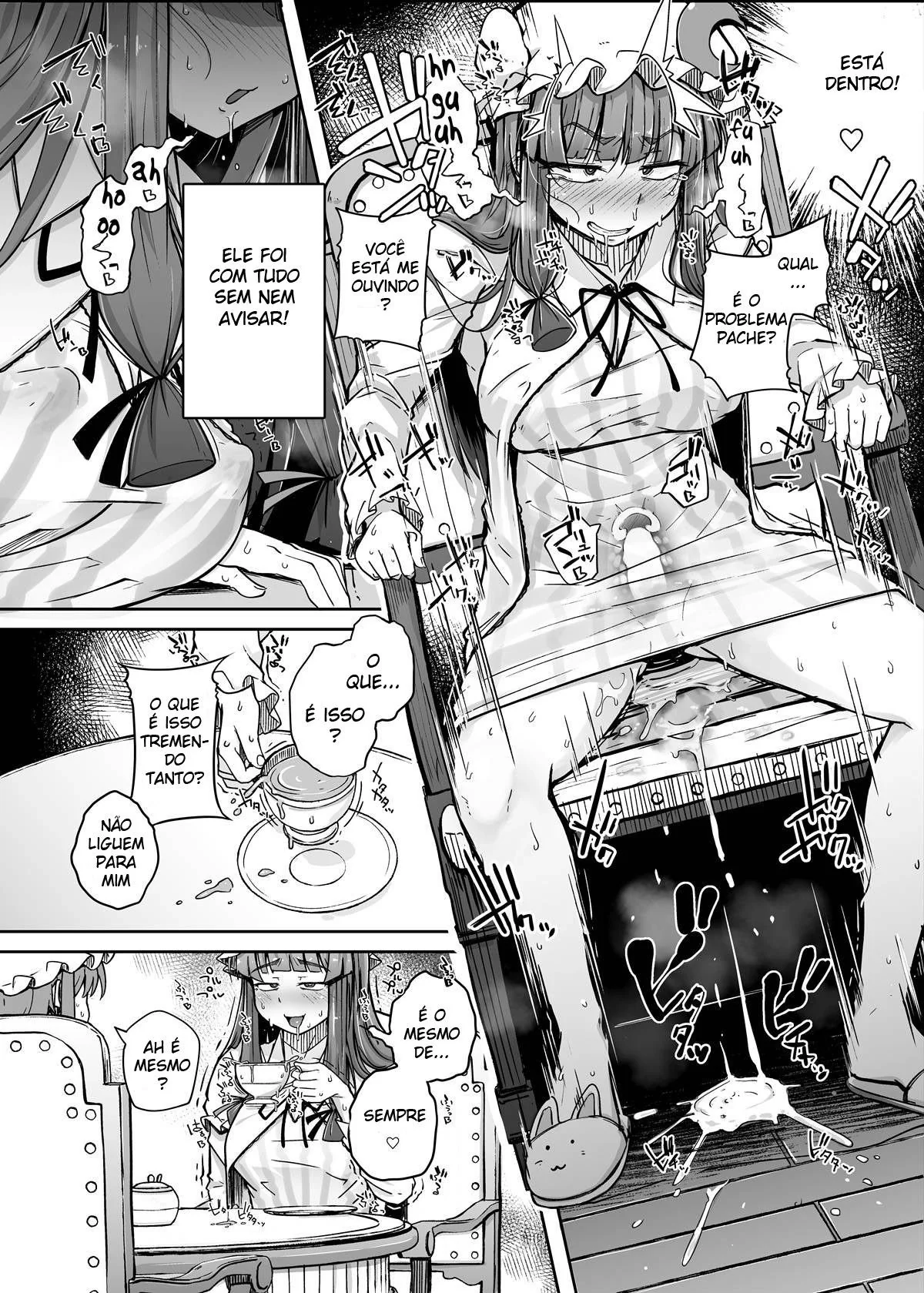 Patchouli-sama e o Mistério do Buraco Proibido em Hentai HQ