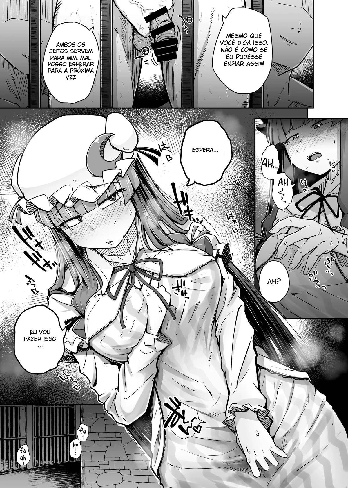 Patchouli-sama e o Mistério do Buraco Proibido em Hentai HQ