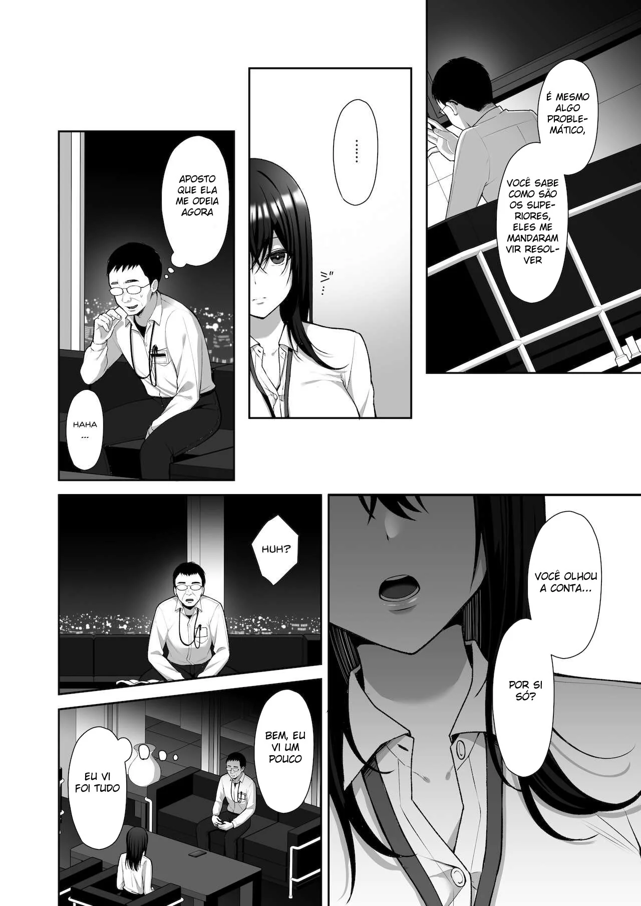 Patrão descobre segredo da funcionária piranha em Hentai HQ Brasileiro