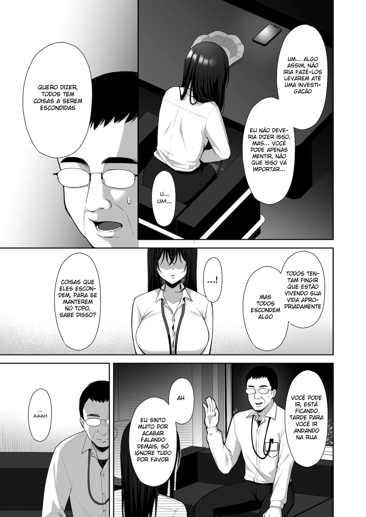 Patrão descobre segredo da funcionária piranha em Hentai HQ Brasileiro