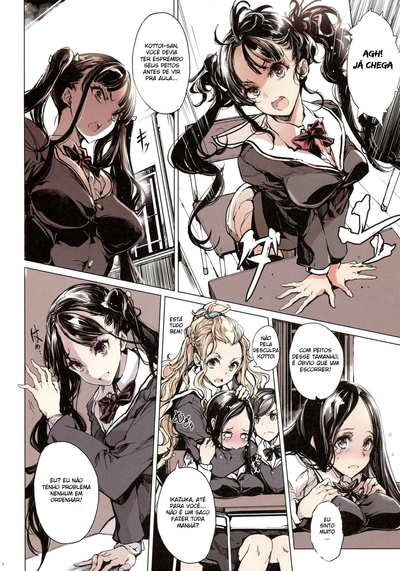 Peituda na aula: uma orgia de dar água na boca em HQ Brasileiro