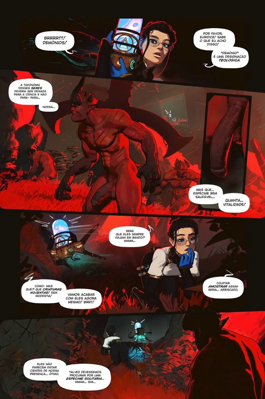 Pesquisadora Safada e os Diabinhos Tarados no Inferno" em HQ de Sexo