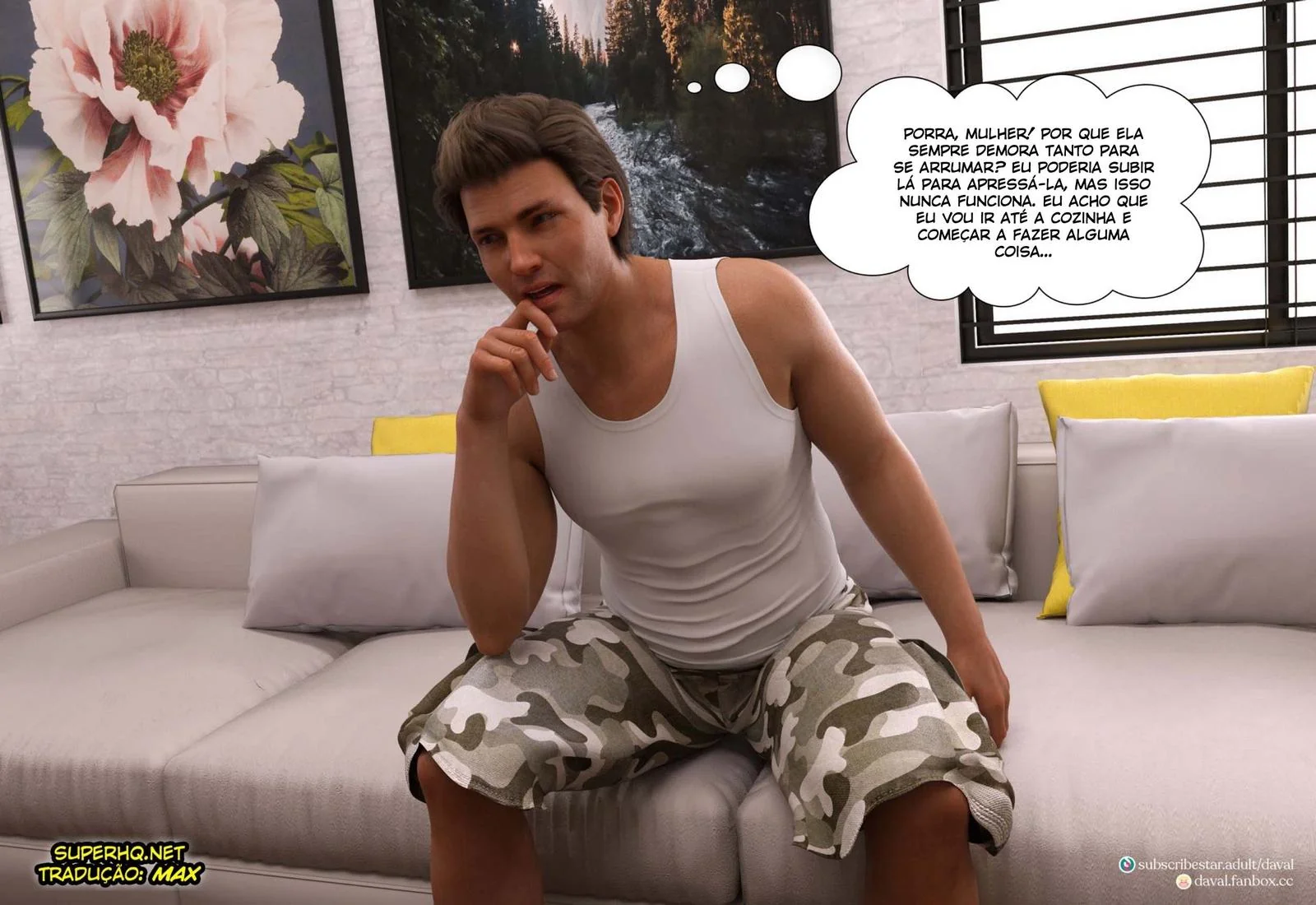 Piranha casada não resiste e fode gostoso com amante - Hentai HQ Brasileiro