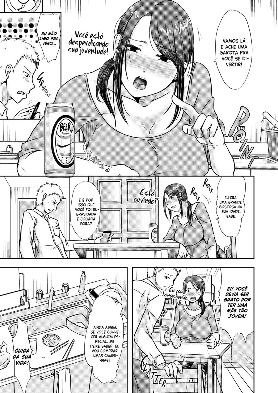 Piranha da Mamãe sendo Tarada pelo Filho Dotado - Hentai Incesto em HQ Brasileiro