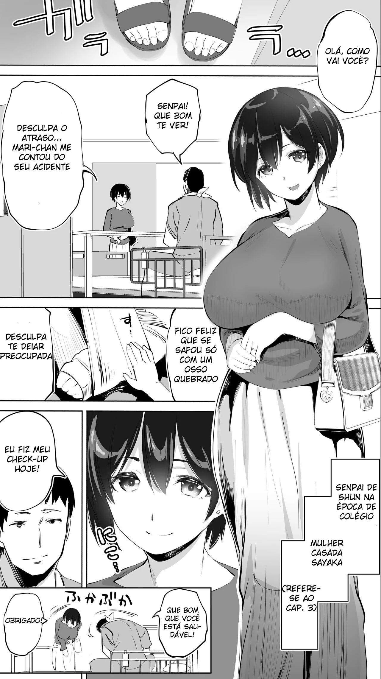 Piranha Enfermeira Kaori-chan Cuida da Rola de Shun-kun no Hospital - Hentai HQ Brasileiro