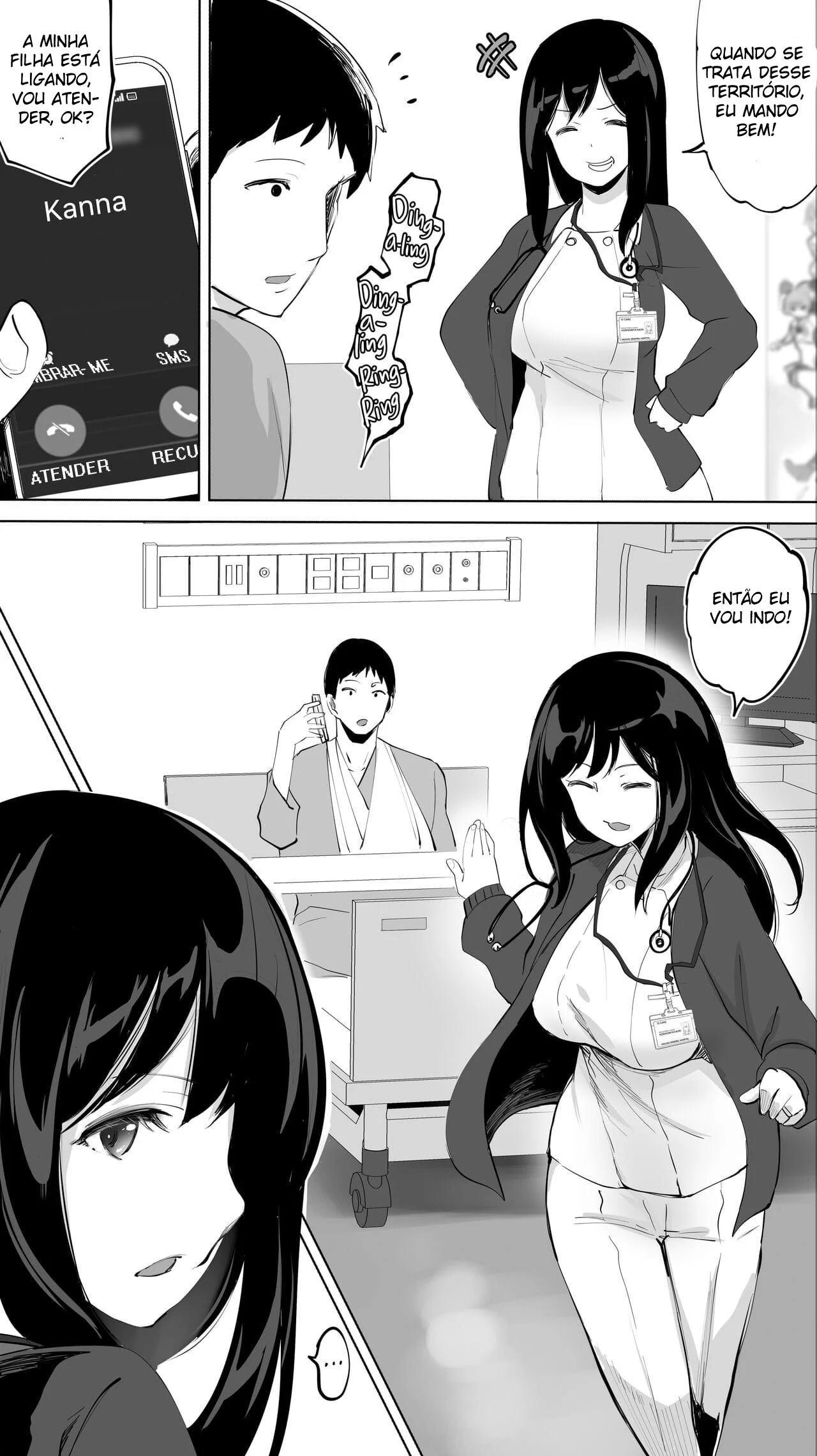 Piranha Enfermeira Kaori-chan Cuida da Rola de Shun-kun no Hospital - Hentai HQ Brasileiro