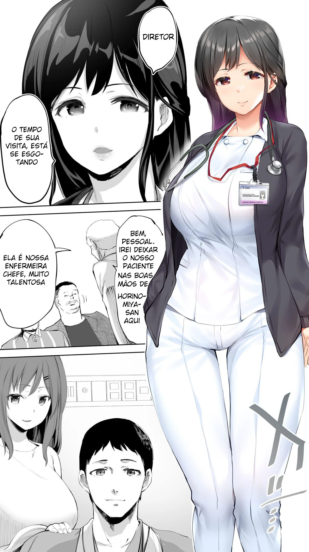 Piranha Enfermeira Kaori-chan Cuida da Rola de Shun-kun no Hospital - Hentai HQ Brasileiro