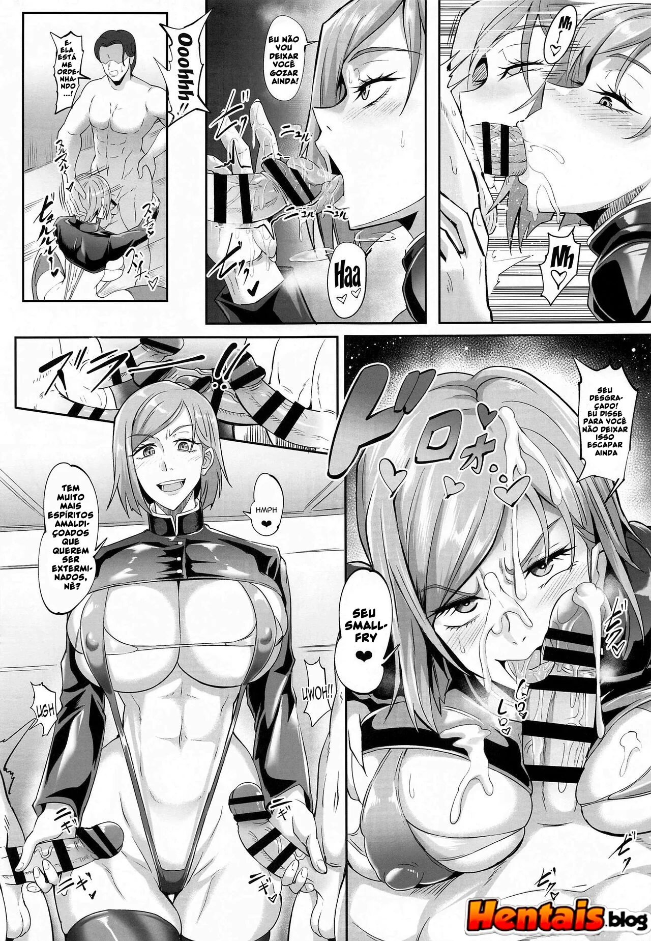 Piranha Maki Zenin entra na putaria em Jujutsu Kaisen Hentai: Martelo Martelo VL.2 em HQ Brasileiro