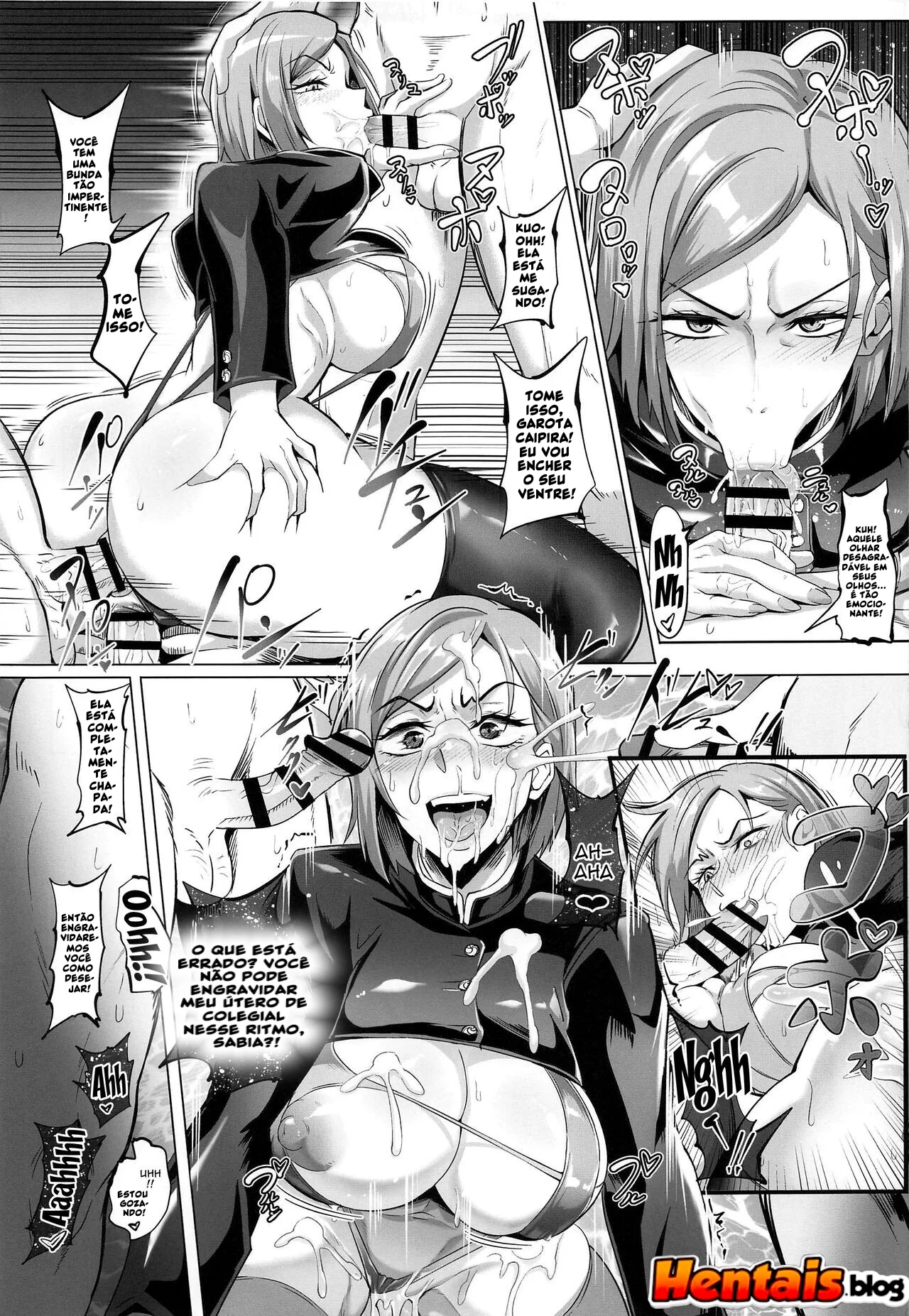 Piranha Maki Zenin entra na putaria em Jujutsu Kaisen Hentai: Martelo Martelo VL.2 em HQ Brasileiro