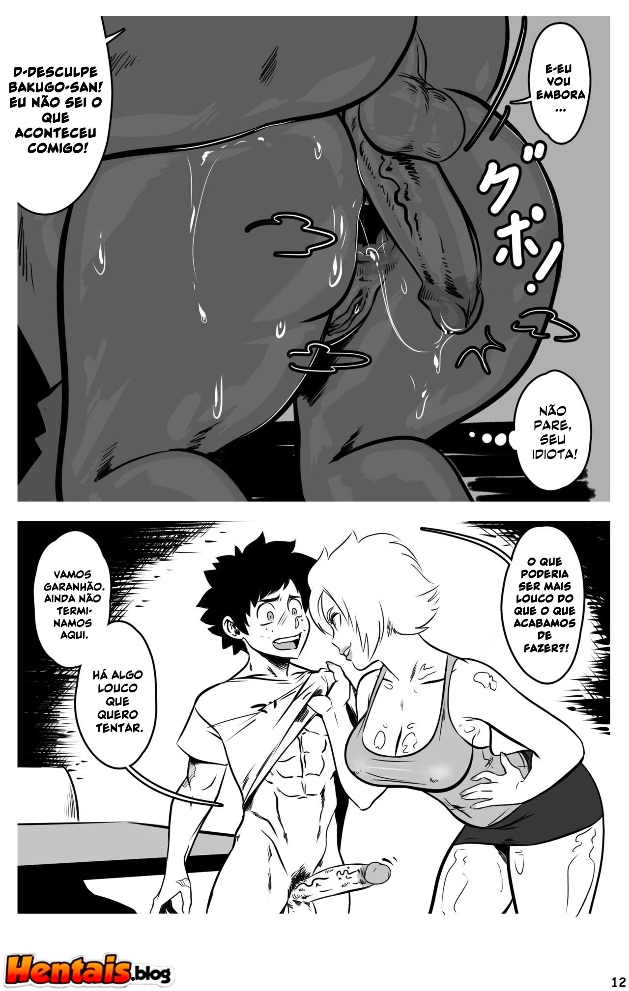Piranha Mitsuki Bakugou senta na pica do Izuku Midoriya em Hentai HQ Brasileiro
