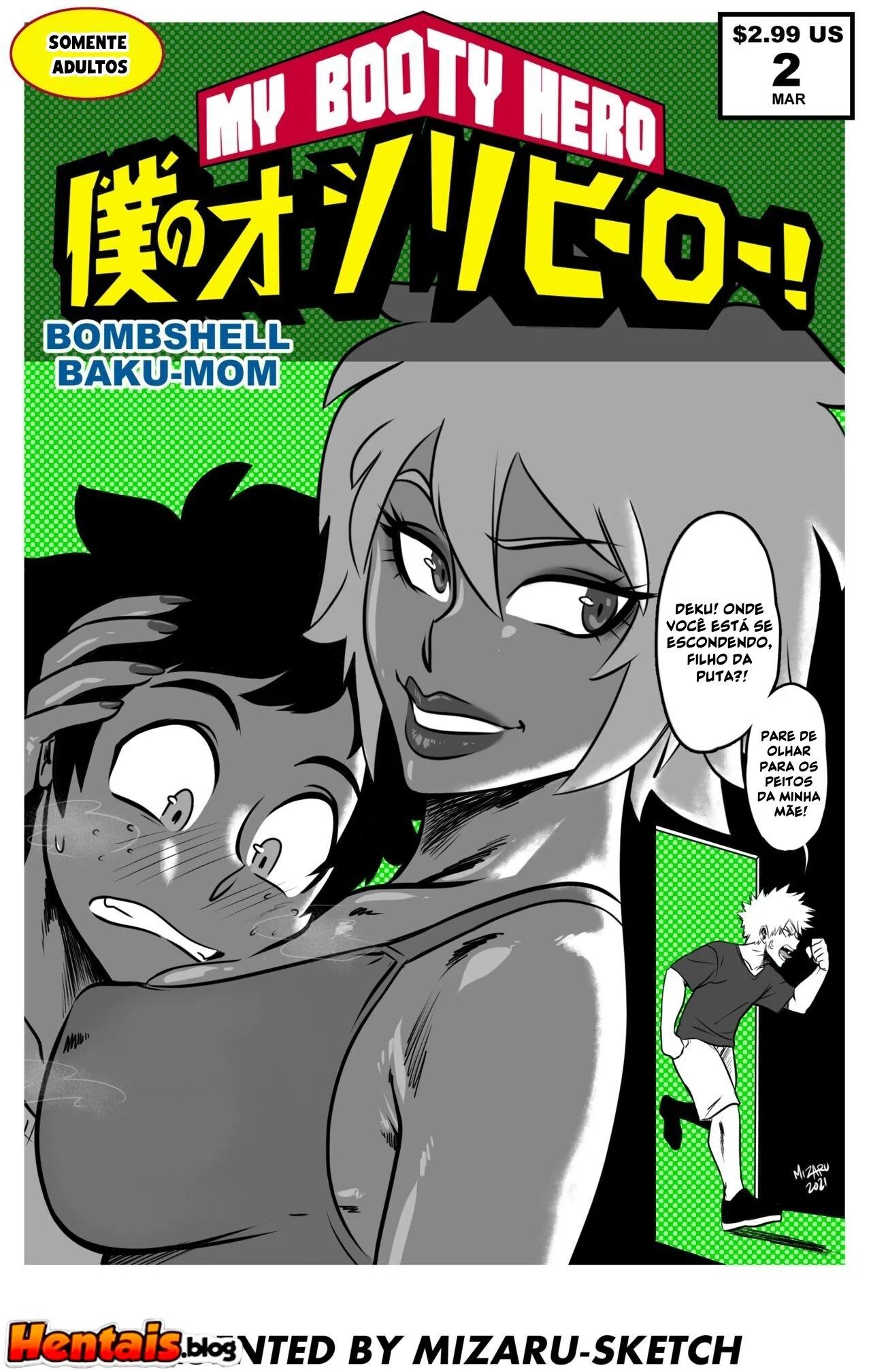 Piranha Mitsuki Bakugou senta na pica do Izuku Midoriya em Hentai HQ Brasileiro