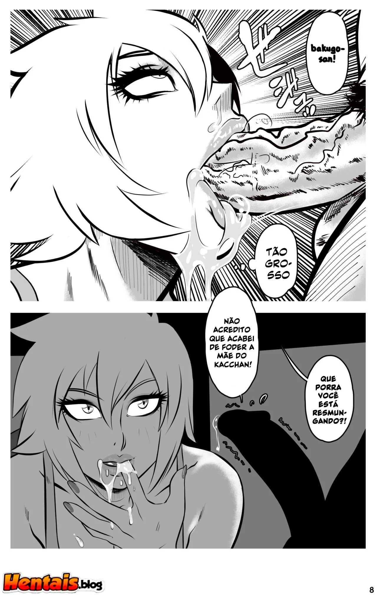 Piranha Mitsuki Bakugou senta na pica do Izuku Midoriya em Hentai HQ Brasileiro