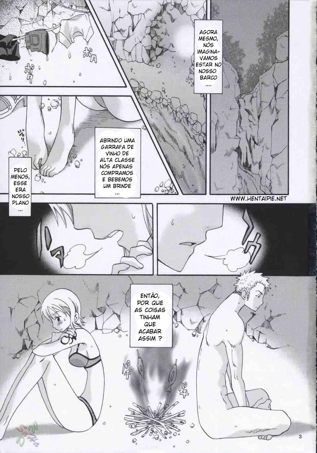 Piranha Nami dando a buceta para Zoro em Hentai HQ Brasileiro