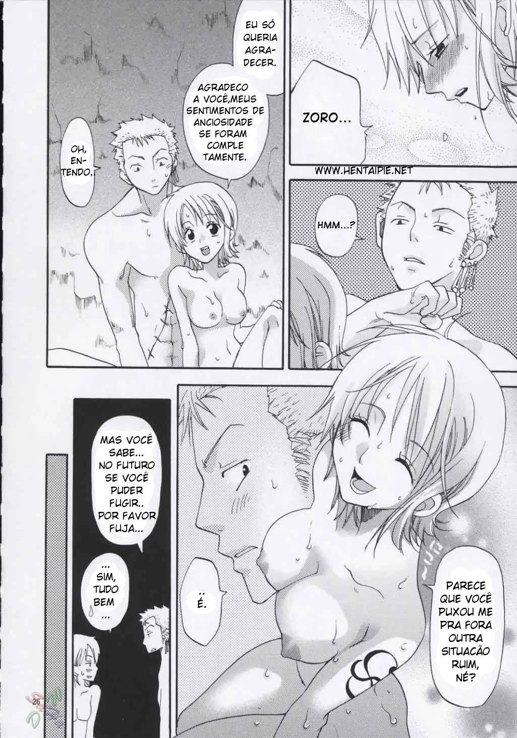 Piranha Nami dando a buceta para Zoro em Hentai HQ Brasileiro