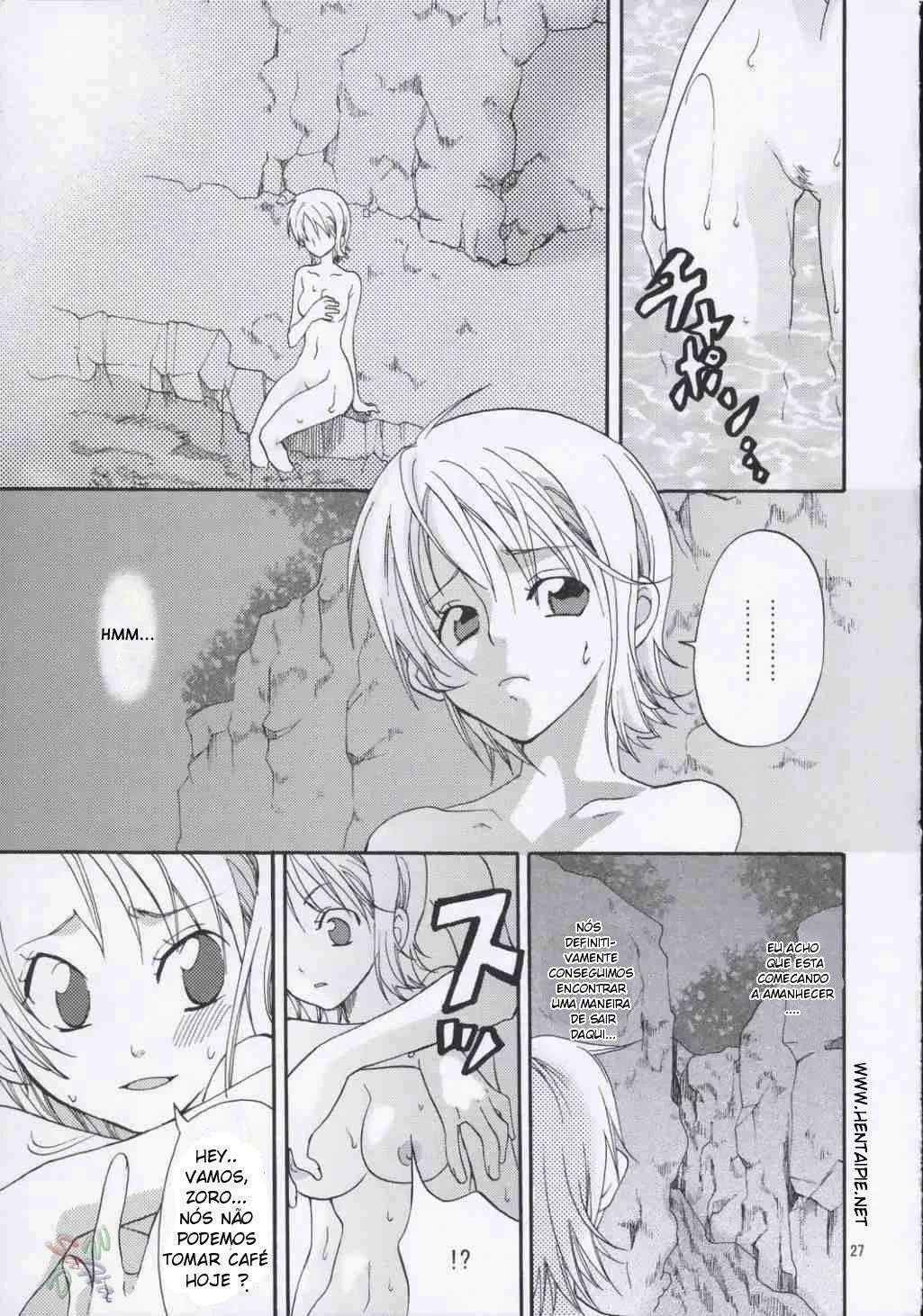 Piranha Nami dando a buceta para Zoro em Hentai HQ Brasileiro