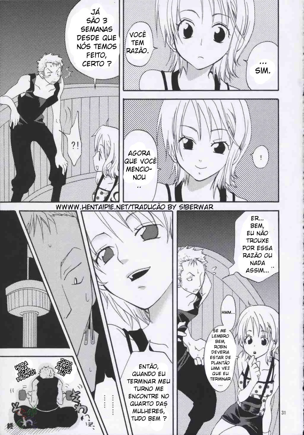 Piranha Nami dando a buceta para Zoro em Hentai HQ Brasileiro