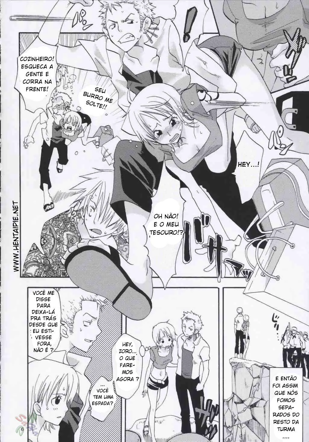 Piranha Nami dando a buceta para Zoro em Hentai HQ Brasileiro