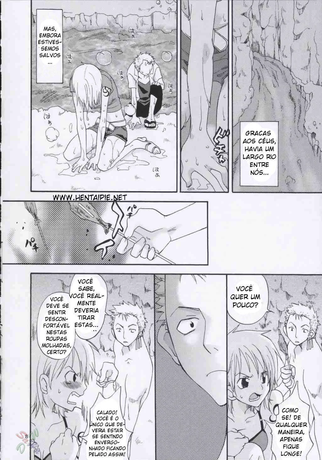Piranha Nami dando a buceta para Zoro em Hentai HQ Brasileiro