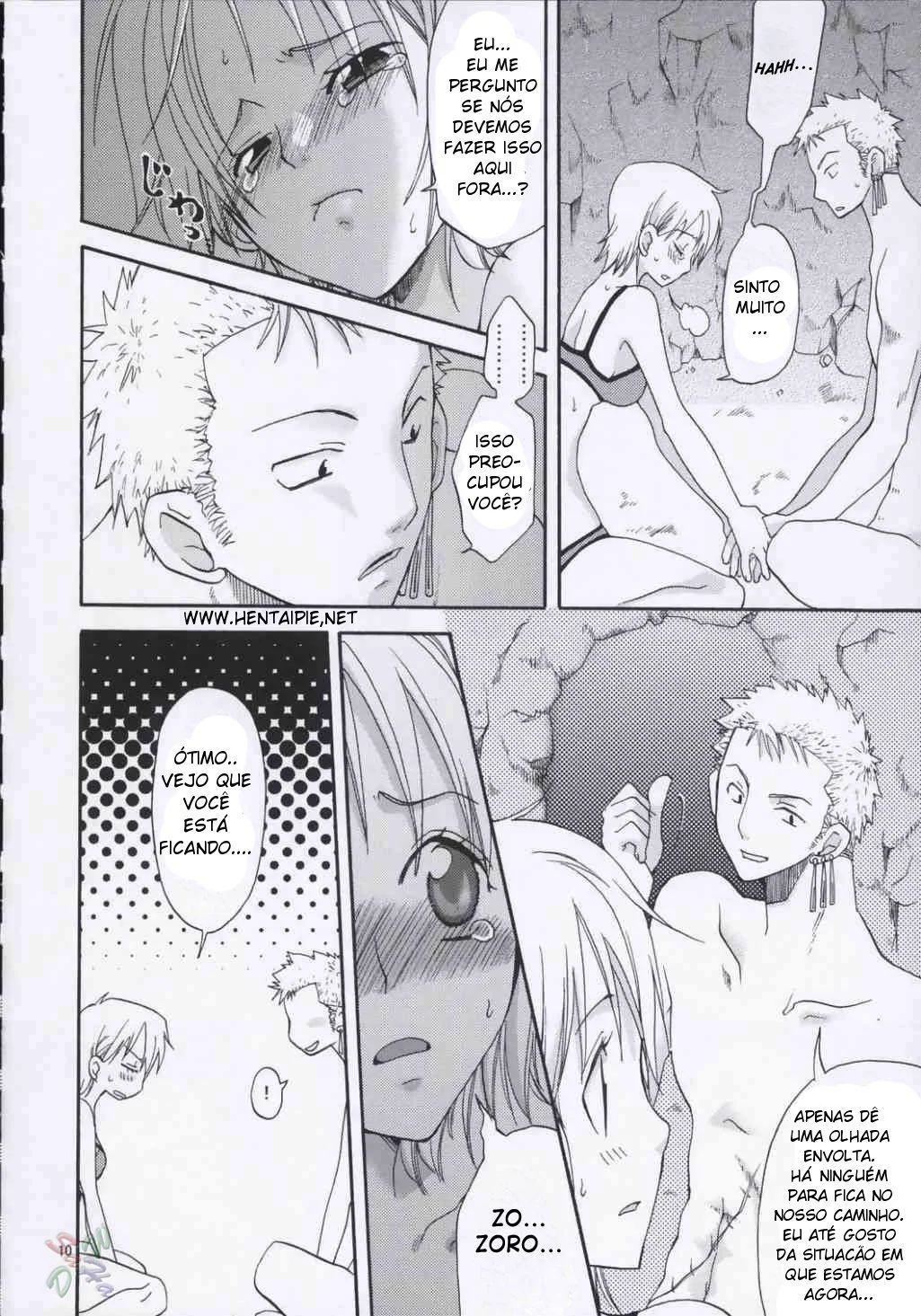 Piranha Nami dando a buceta para Zoro em Hentai HQ Brasileiro