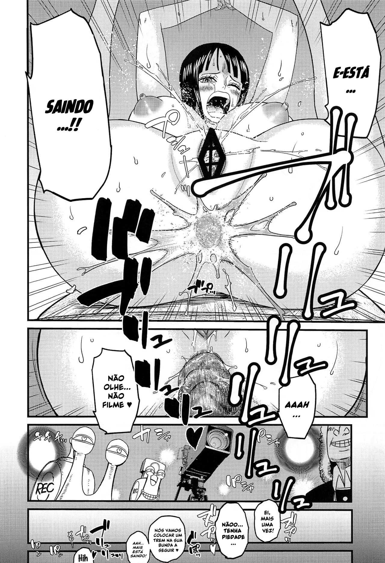 Piranha Nico Robin: Abusada e Amordaçada no One Piece Hentai HQ Brasileiro