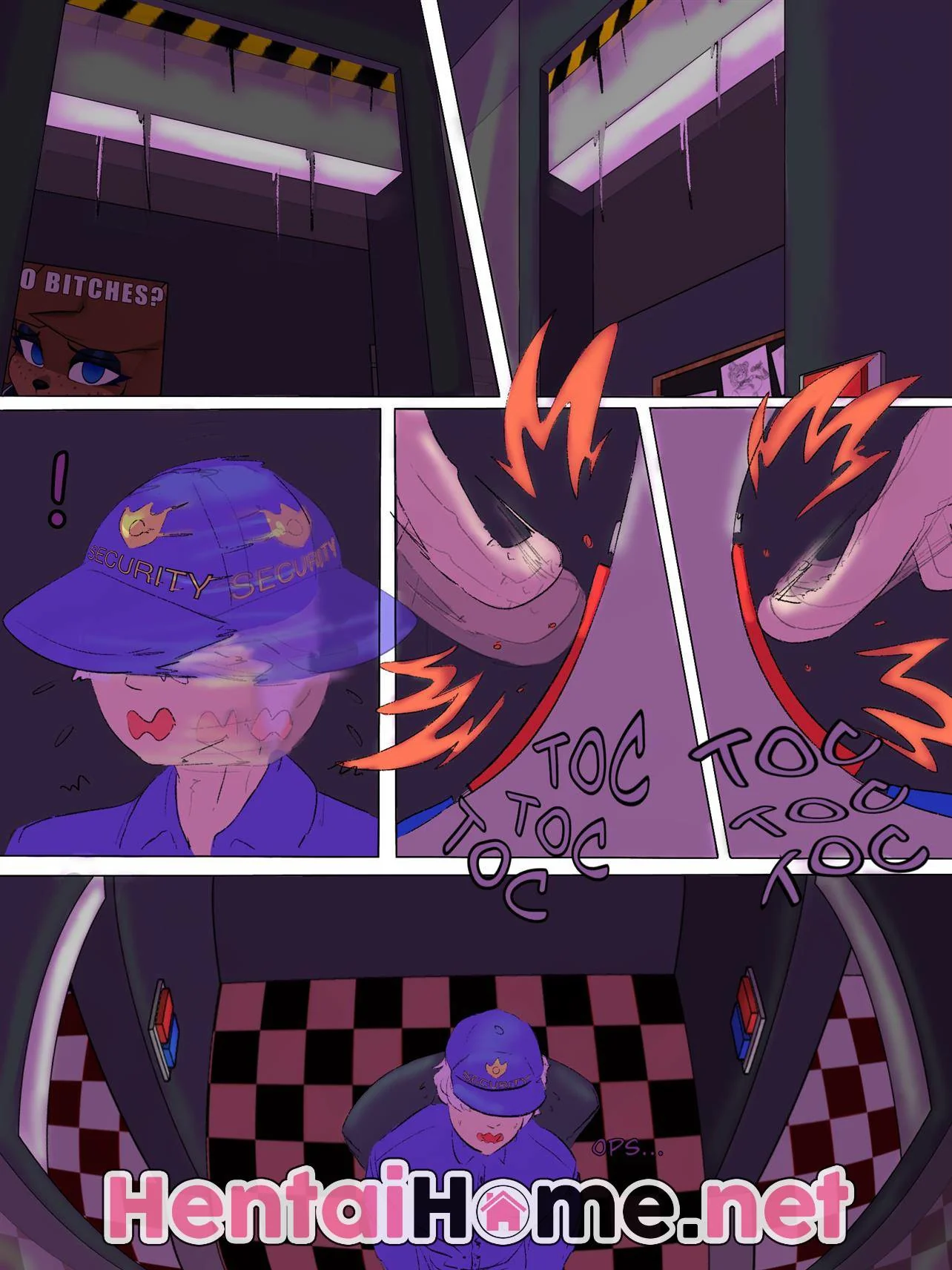 Piranha peituda seduz segurança para transar em jogo de putaria - HQ de sexo