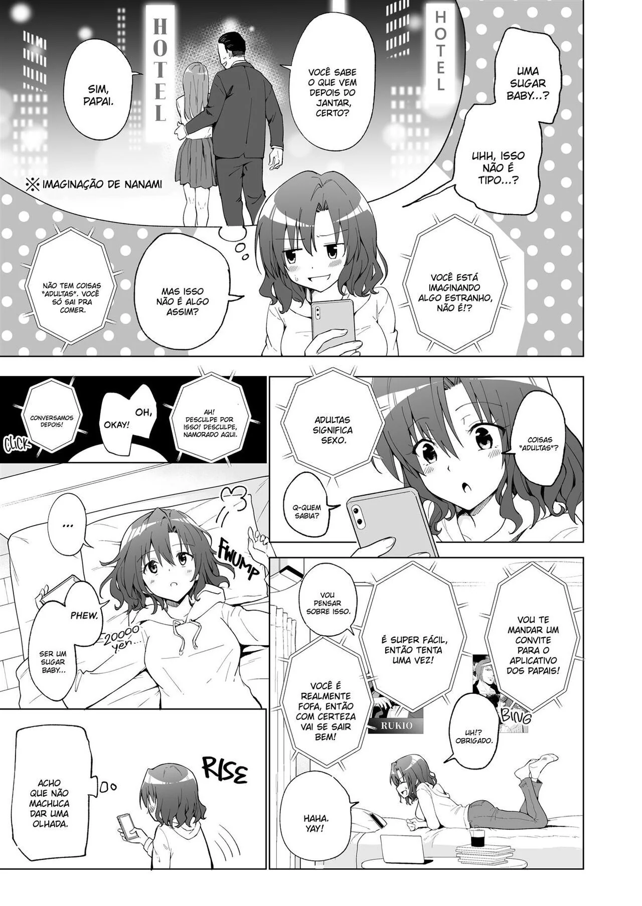 Piranha Universitária Recebendo Piroca de Velho Rico - Diário de uma Sugar Baby Novinha da Faculdade VL.1 em HQ Brasileiro