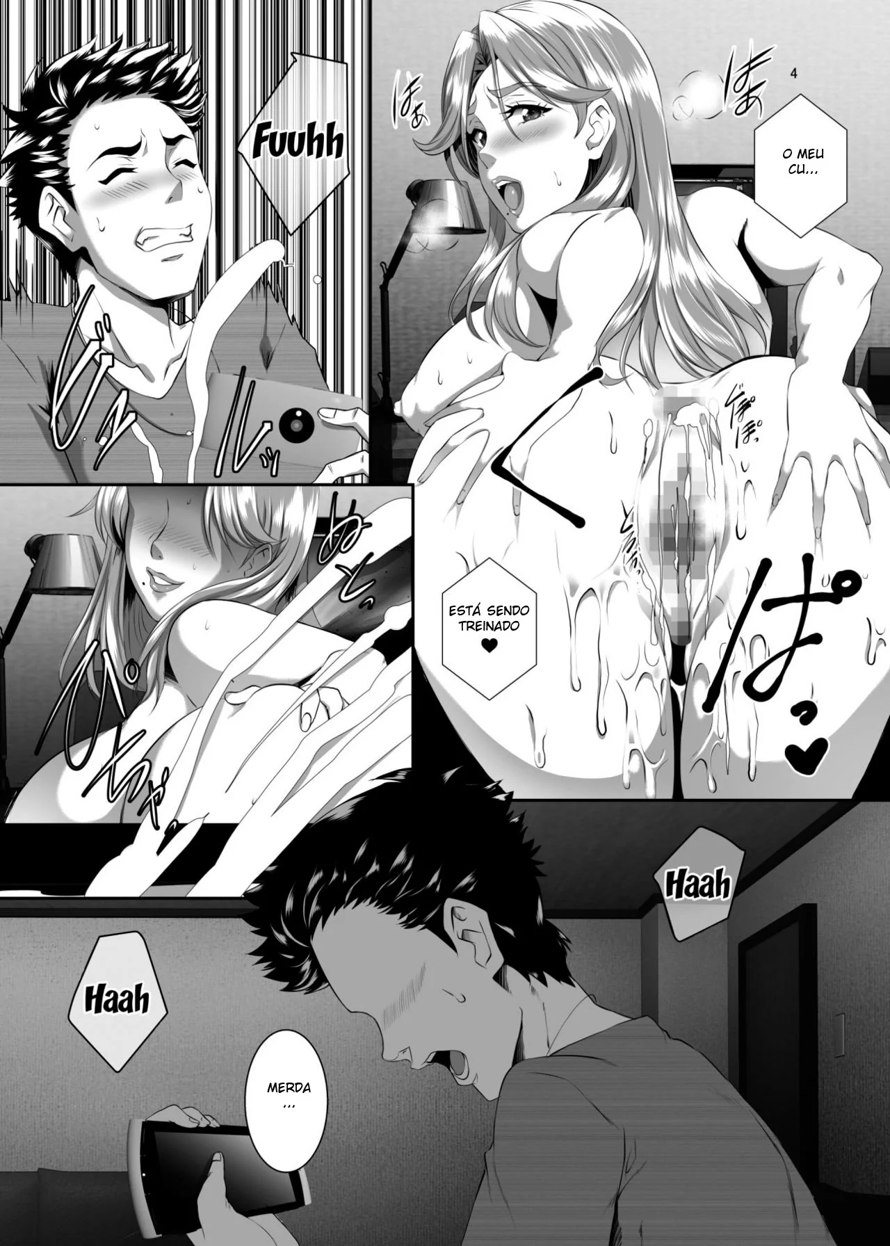 Piranhas Hipnotizadas: Mamimi e Sakuya perdem o controle no trem lotado - Hentai Grupal em HQ Brasileiro