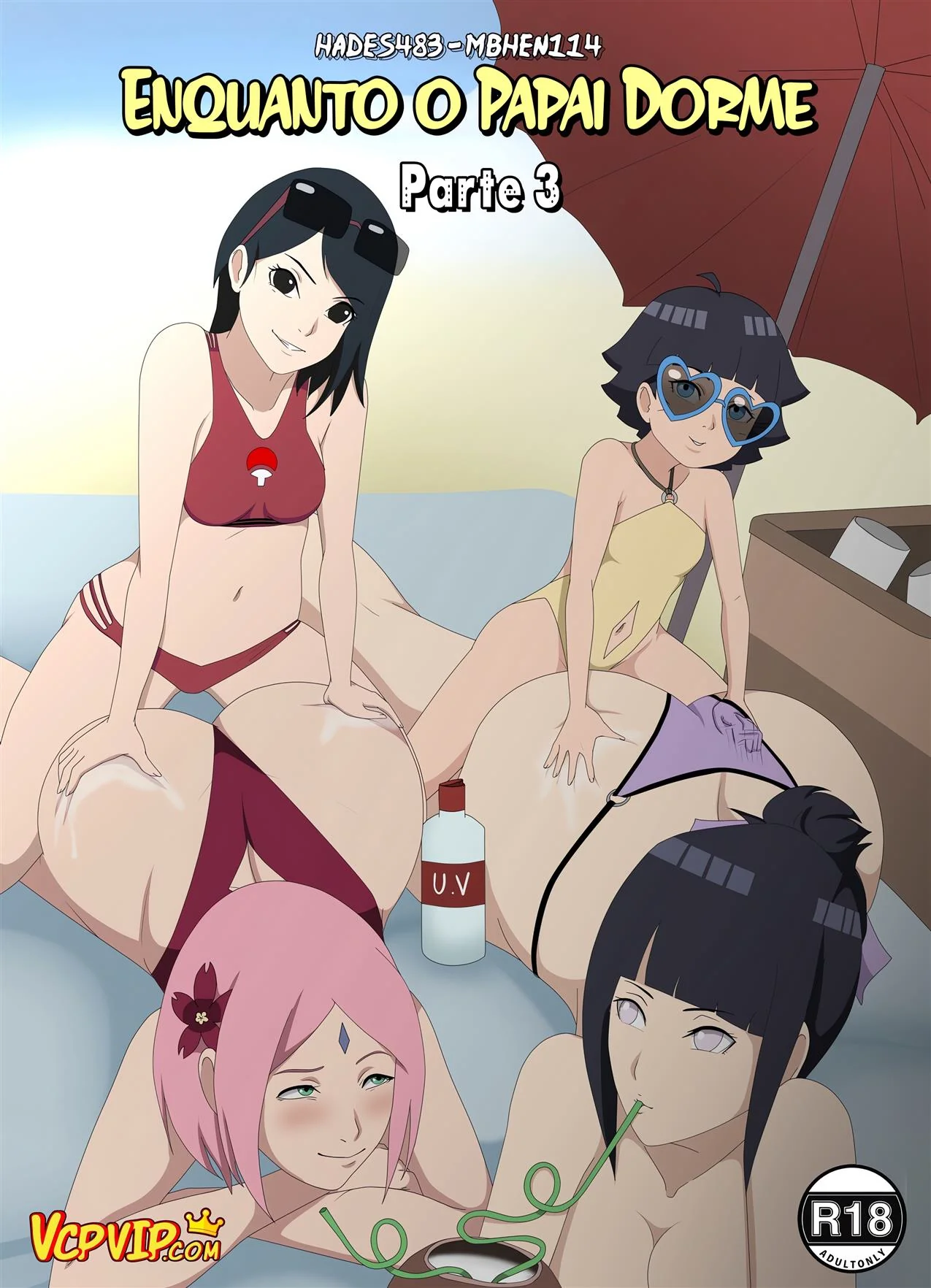 Piranhas na Praia: Enquanto o Papai Dorme 3 - Boruto Hentai em HQ Brasileiro