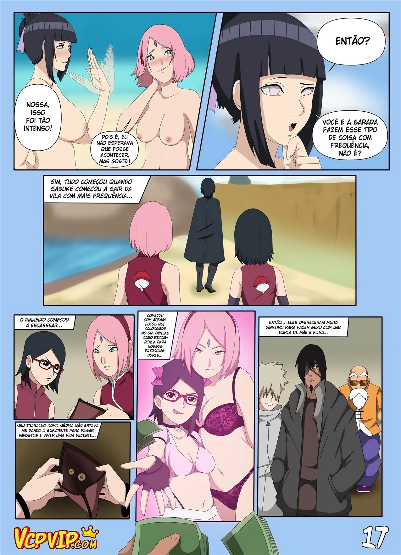 Piranhas na Praia: Enquanto o Papai Dorme 3 - Boruto Hentai em HQ Brasileiro