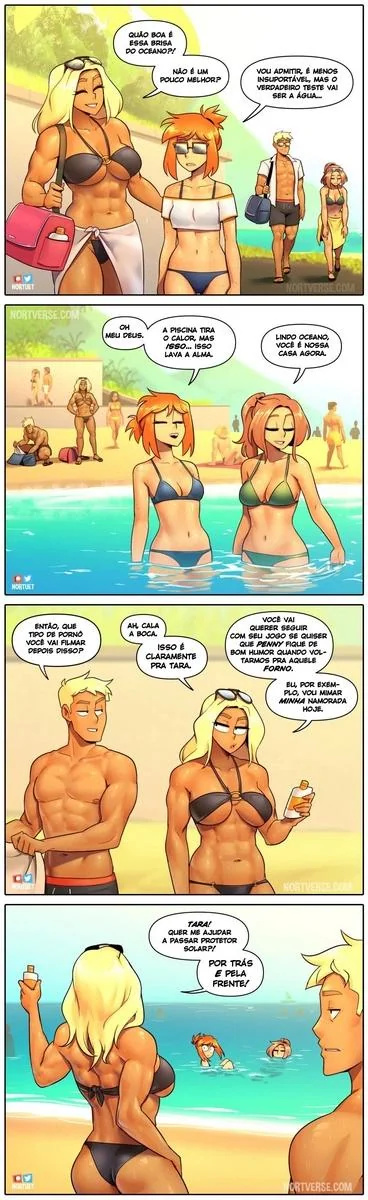 Piranhas Safadas: Beverly e Tara em Ação na HQ de Lesbicas Brasileiras Escandalosas" em HQ Brasileiro