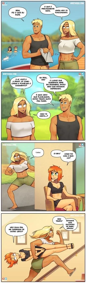 Piranhas Safadas: Beverly e Tara em Ação na HQ de Lesbicas Brasileiras Escandalosas" em HQ Brasileiro