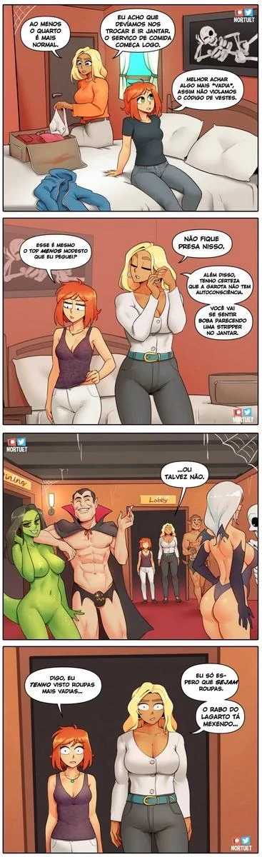 Piranhas Safadas: Beverly e Tara em Ação na HQ de Lesbicas Brasileiras Escandalosas" em HQ Brasileiro