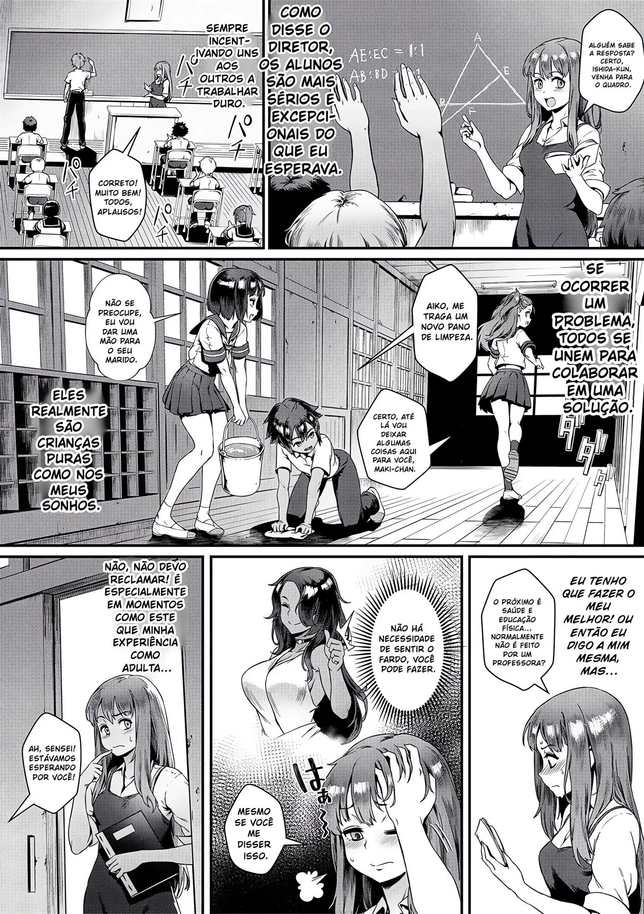 Professora Piranha Dando a Buceta na Escola - HQ Sexo Brasileiro