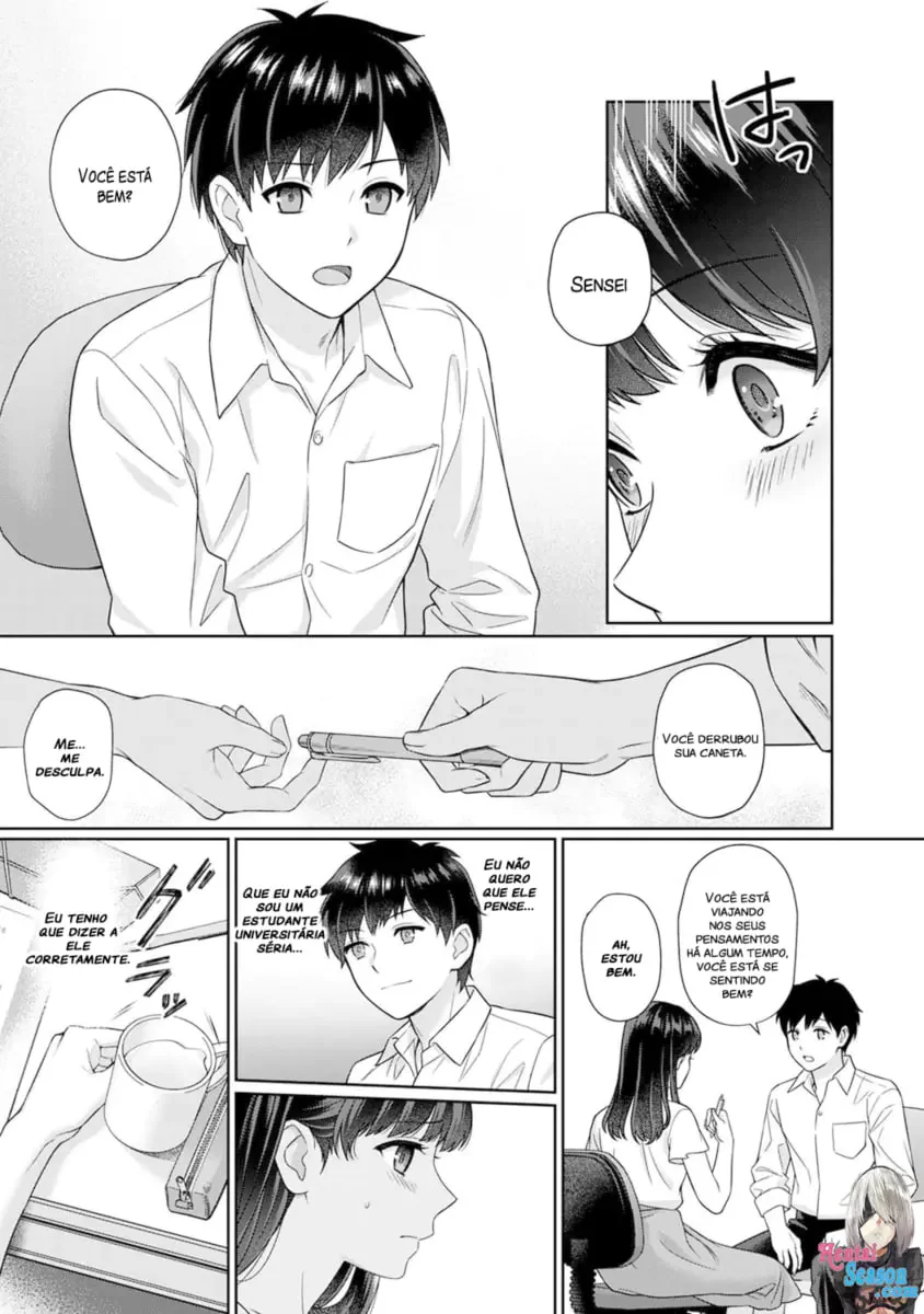 Professora Piranha Dando a Buceta para seu Aluno Dotado em Hentai HQ