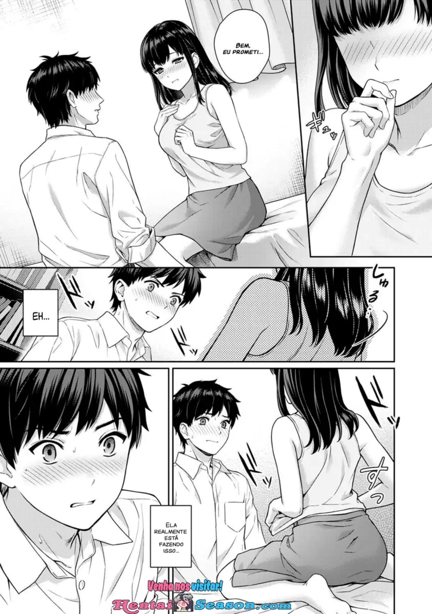 Professora Piranha Fode o Cu do Aluno Sortudo em Sensei to Boku Hentai HQ Brasileiro