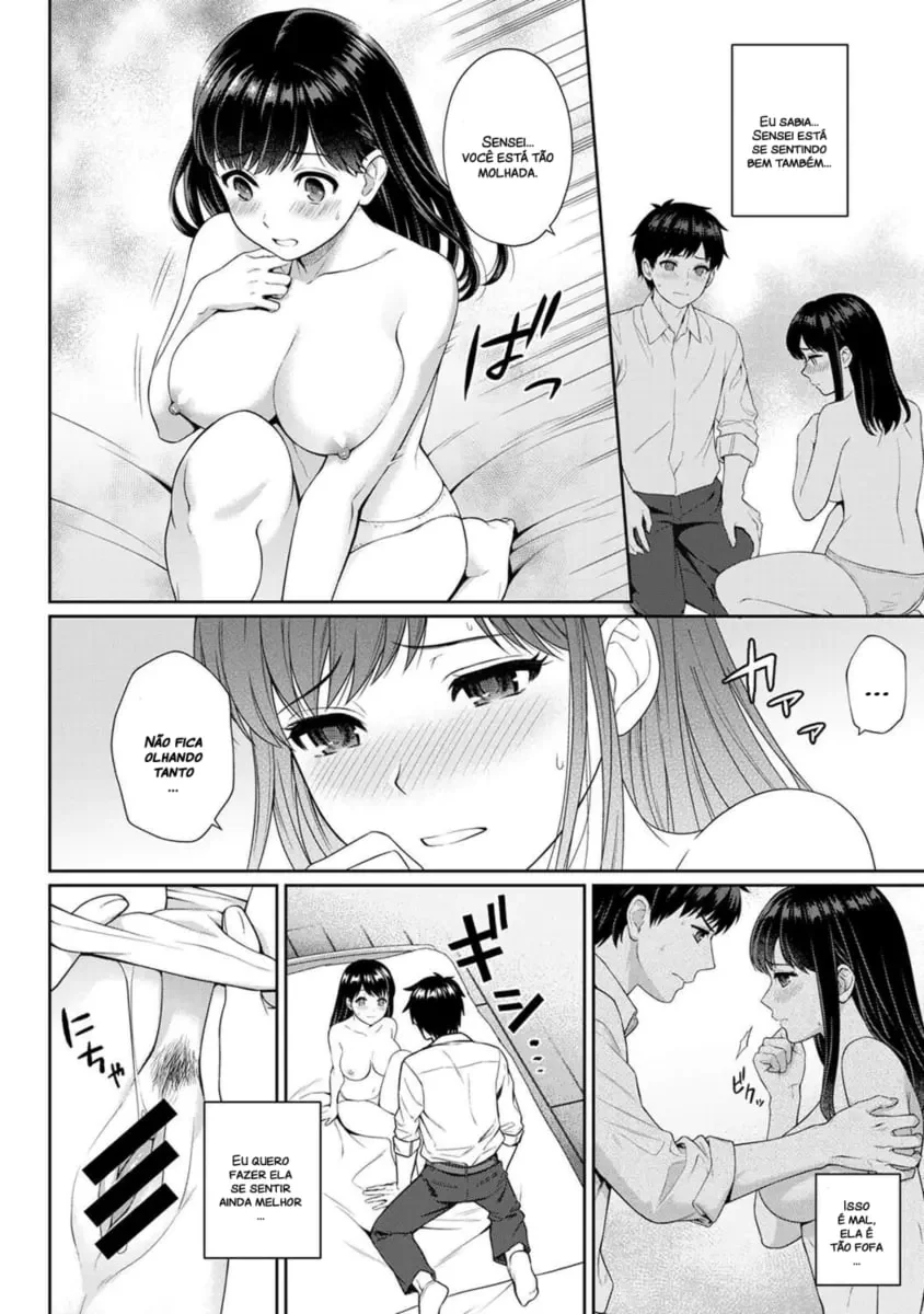 Professora Piranha Fode o Cu do Aluno Sortudo em Sensei to Boku Hentai HQ Brasileiro