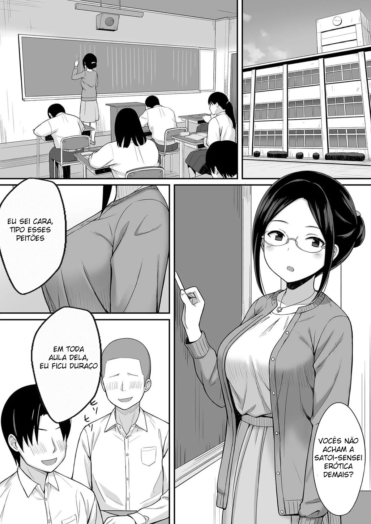 Professora safada enfeitiçada pelo aluno tarado em hentai HQ Brasileiro