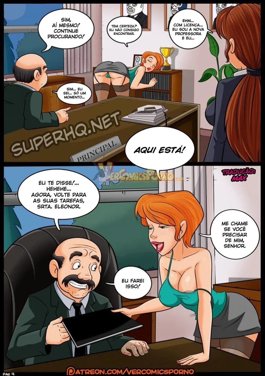 Professora Valery e a Piroca do Diretor Tarado - HQ Brasileira de Sexo