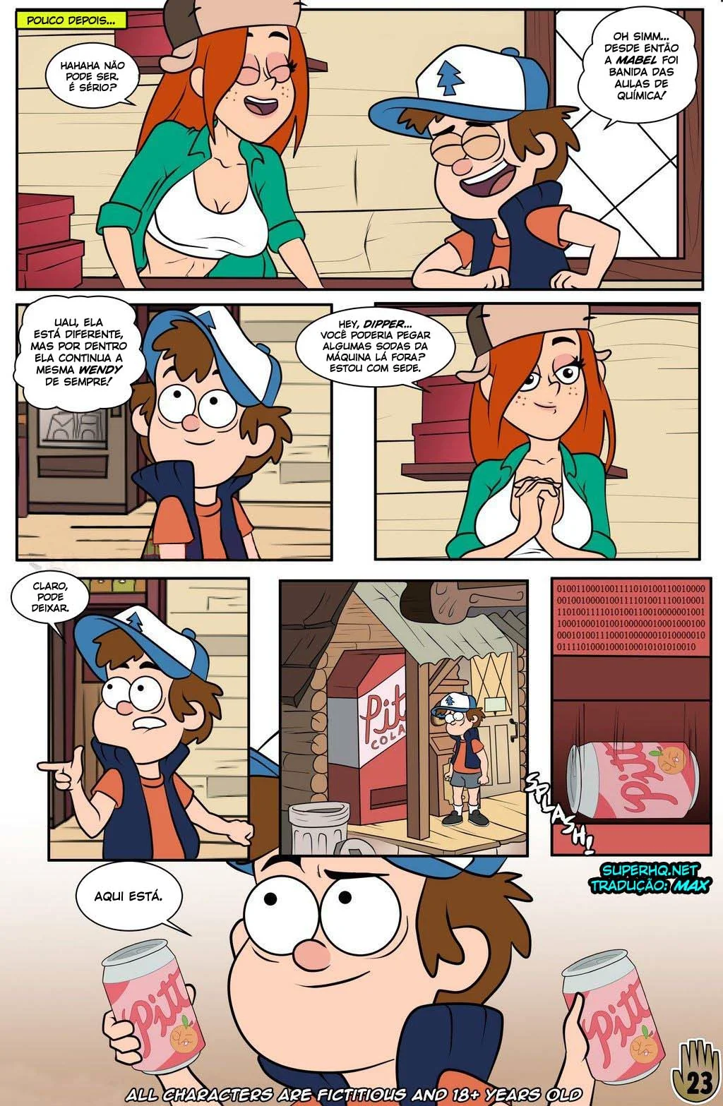 Putaria em Gravity Falls: Um Verão de Mistérios VL.3 - Piranhas e Pirocas em HQ Brasileiro
